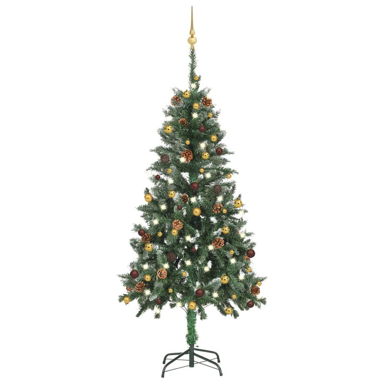 Vidaxl Kunstkerstboom mit Beleuchtung und Weihnachtsbällen 150 cm