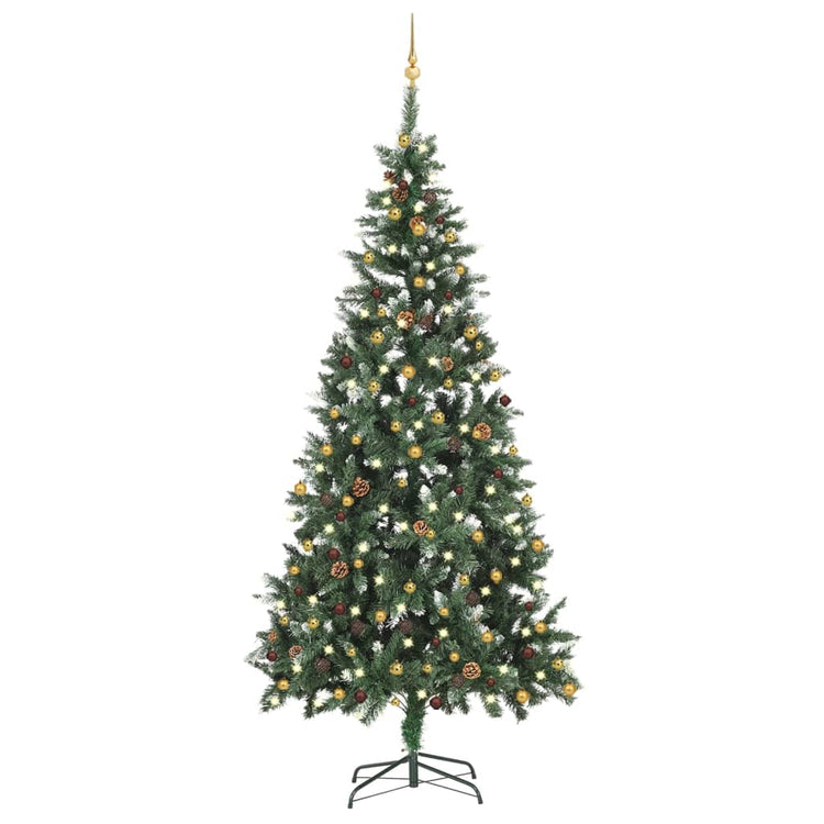 VIDAXL KUNSTKERSTBOOM mit Beleuchtung und Weihnachtsbällen 210 cm