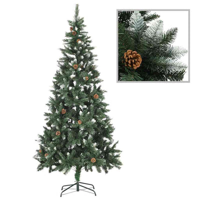 VIDAXL KUNSTKERSTBOOM mit Beleuchtung und Weihnachtsbällen 210 cm