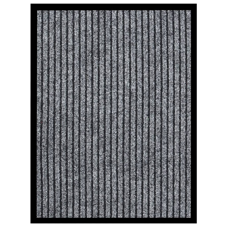 VIDAXL POORMAT 40x60 cm gestreiftes Grau