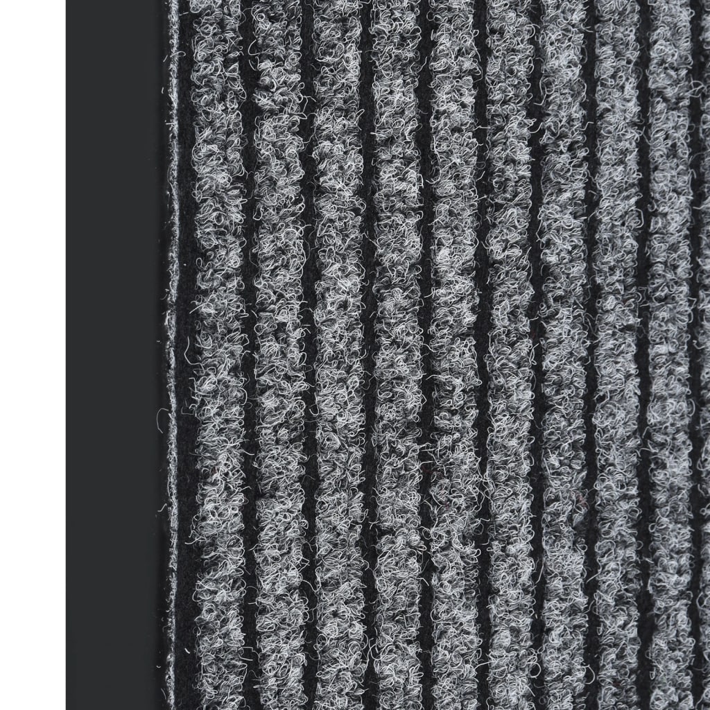 VIDAXL POORMAT 40x60 cm gestreiftes Grau