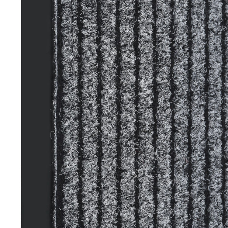 VIDAXL POORMAT 40x60 cm gestreiftes Grau