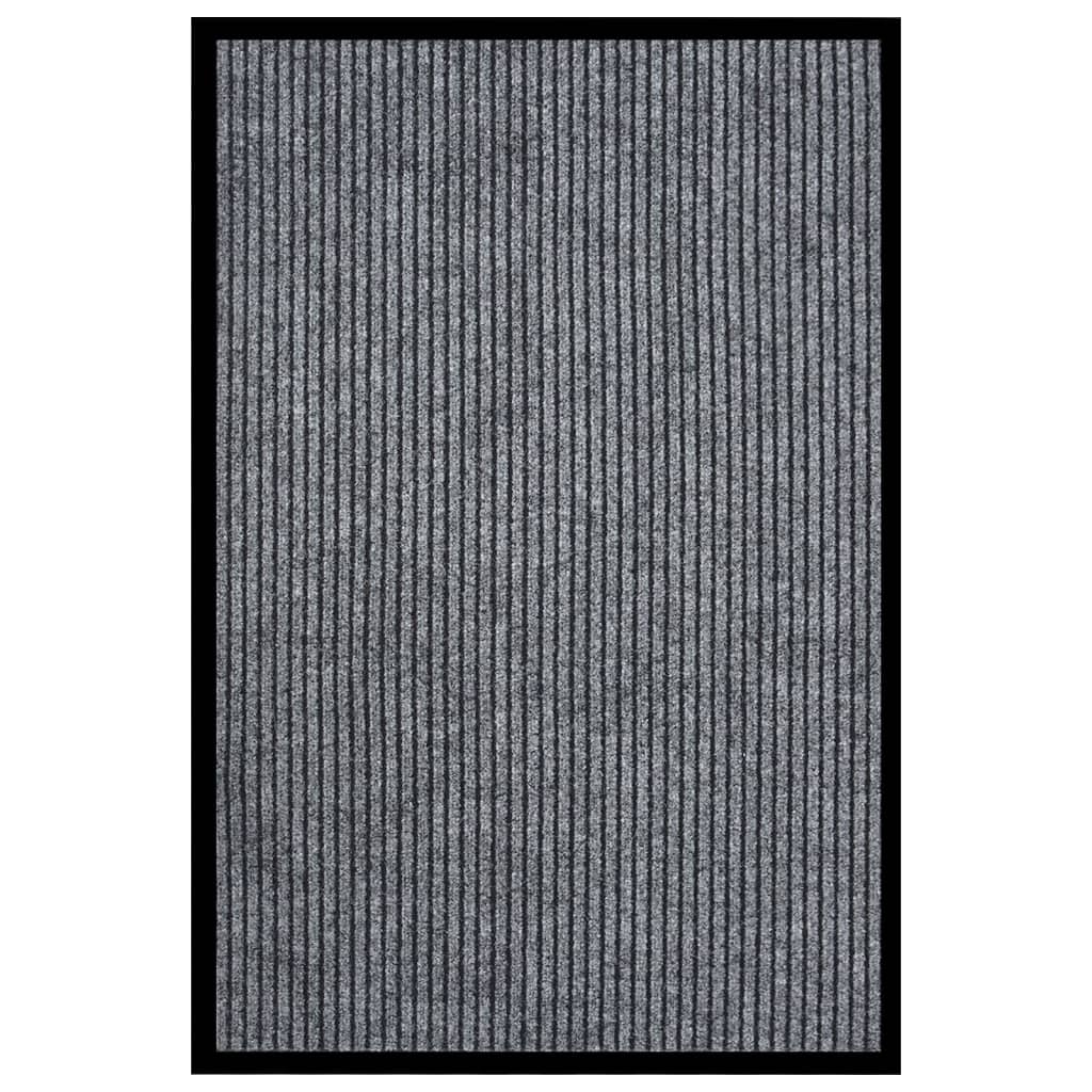 VIDAXL PORTOMAT 80x120 cm gestreiftes Grau