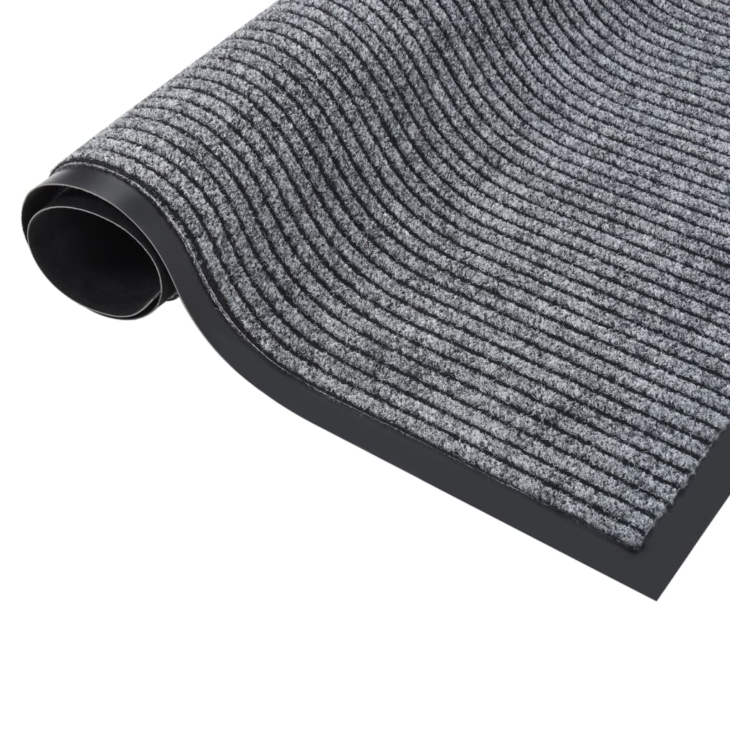 VIDAXL PORTOMAT 80x120 cm gestreiftes Grau