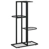 Vidaxl Blütenstandard mit 4 Schichten 43x22x76 cm Metallschwarz