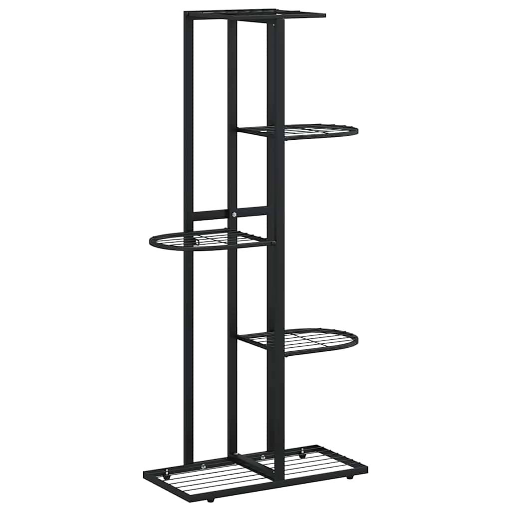 Vidaxl Blütenstandard mit 5 Schichten 43x22x98 cm Metallschwarz