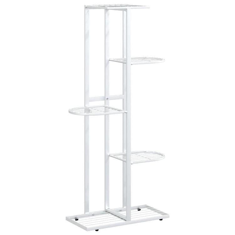 Vidaxl Blütenstandard mit 5 Schichten 43x22x98 cm Metallweiß
