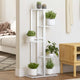 Vidaxl Blütenstandard mit 5 Schichten 43x22x98 cm Metallweiß