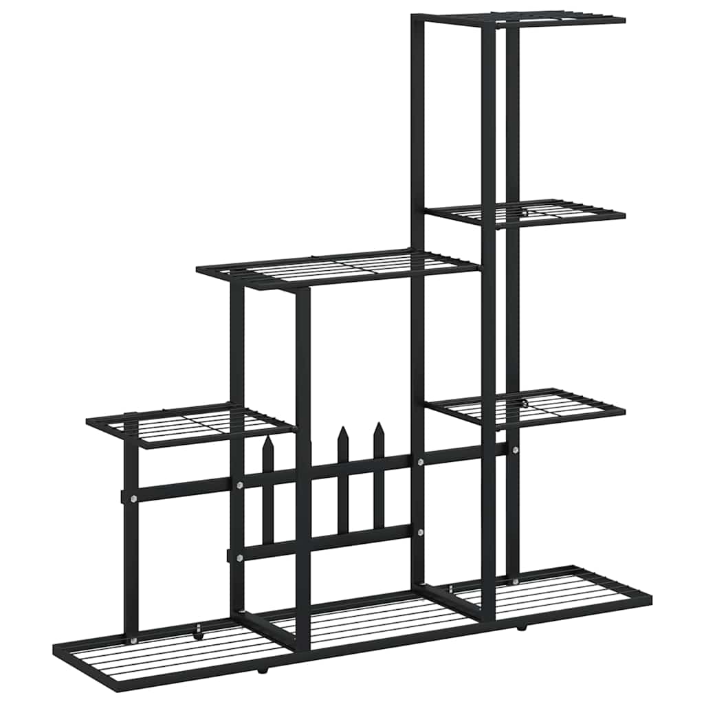 Vidaxl Blumenstandard 94.5x25x88 cm Metallschwarz