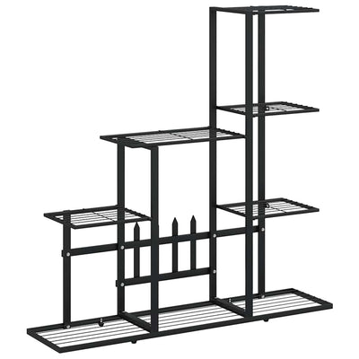 Vidaxl Blumenstandard 94.5x25x88 cm Metallschwarz
