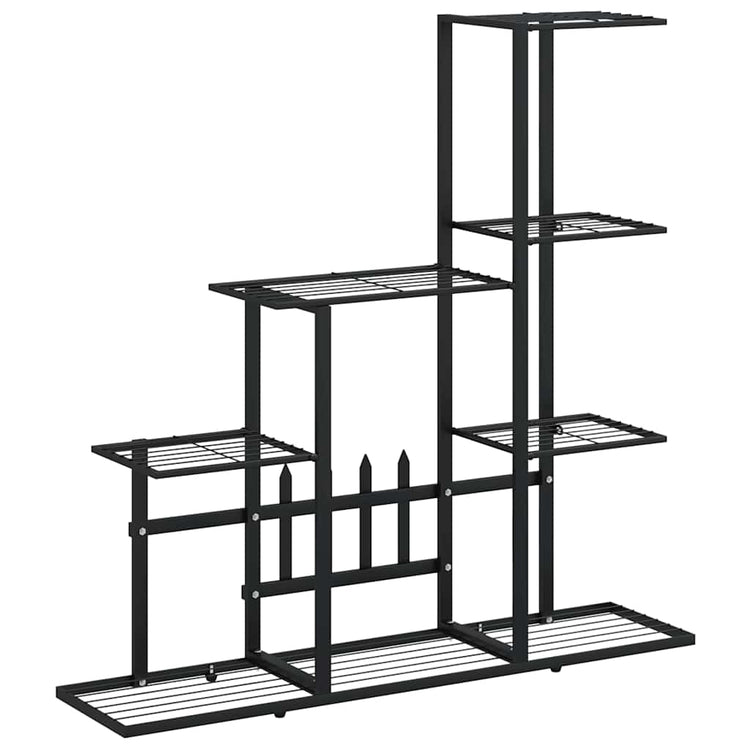 Vidaxl Blumenstandard 94.5x25x88 cm Metallschwarz