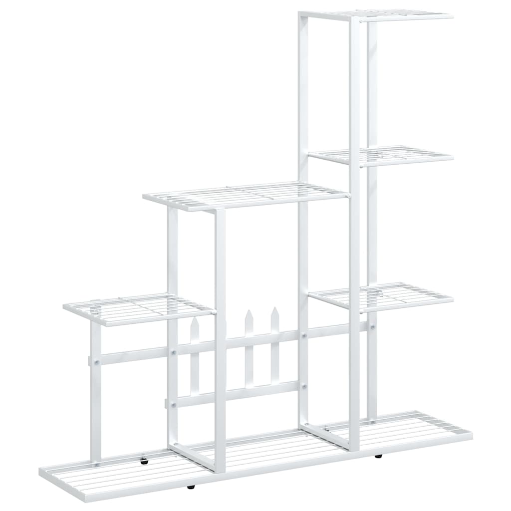 Vidaxl Blumenstandard 94.5x25x88 cm Metall Weiß