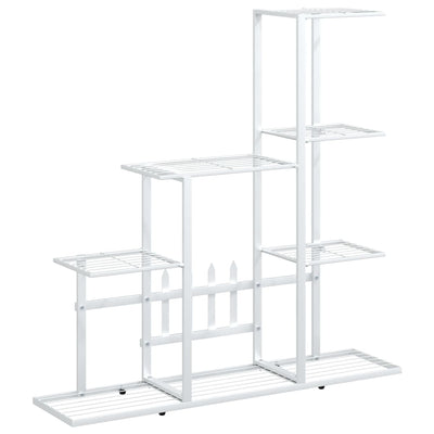 Vidaxl Blumenstandard 94.5x25x88 cm Metall Weiß