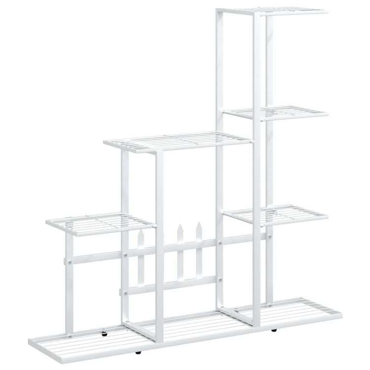Vidaxl Blumenstandard 94.5x25x88 cm Metall Weiß