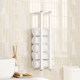 VIDAXL -Handtuchregal 12,5x12.5x60 cm Stahl weiß - afbeelding 1
