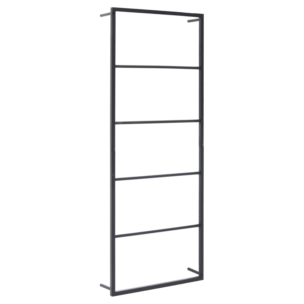 Vidaxl -Handtuchregal 45x10x115 cm Stahlschwarz