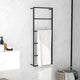 Vidaxl -Handtuchregal 45x10x115 cm Stahlschwarz