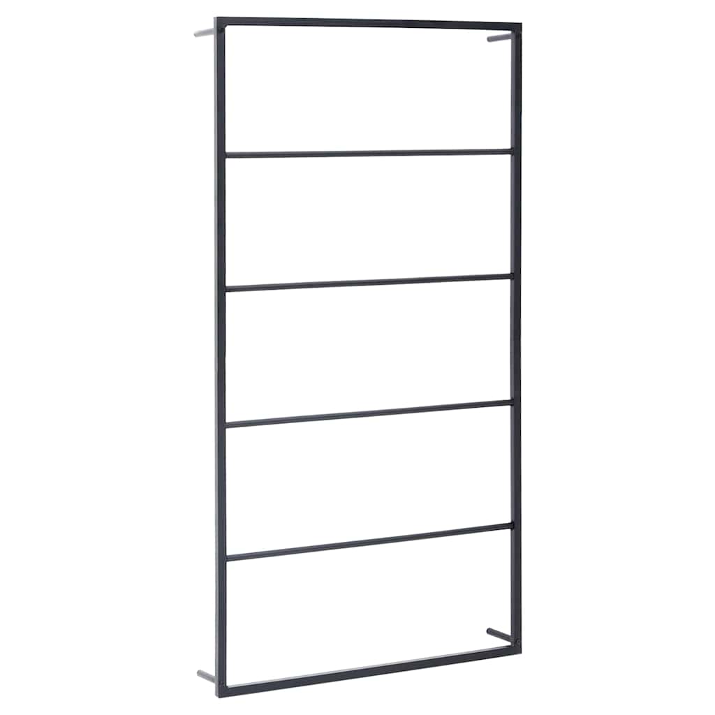 Vidaxl -Handtuchregal 60x10x116 cm Stahlschwarz