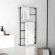 Vidaxl -Handtuchregal 60x10x116 cm Stahlschwarz