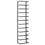 Vidaxl -Handtuchregal 24x12x96 cm Stahlschwarz - afbeelding 2