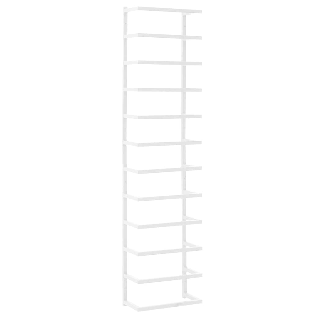 Vidaxl -Handtuchregal 24x12x96 cm Stahlweiß