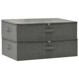 VIDAXL -Speicherboxen 2 ST 70x40x18 cm Stoffanthrazit -Verschärfen - afbeelding 2