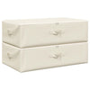 VIDAXL -Speicherboxen 2 ST 70x40x18 cm Stoffcreme gefärbt