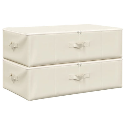 VIDAXL -Speicherboxen 2 ST 70x40x18 cm Stoffcreme gefärbt