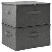 VIDAXL -Speicherboxen 2 PCs 43x34x23 cm Stoffanthrazit -verkleidet - afbeelding 2