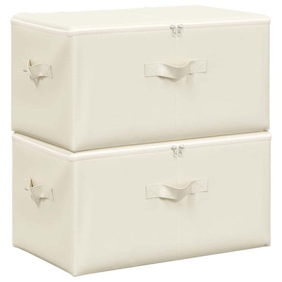 VIDAXL -Speicherboxen 2 PCs 43x34x23 cm Fabric Crème -Colored