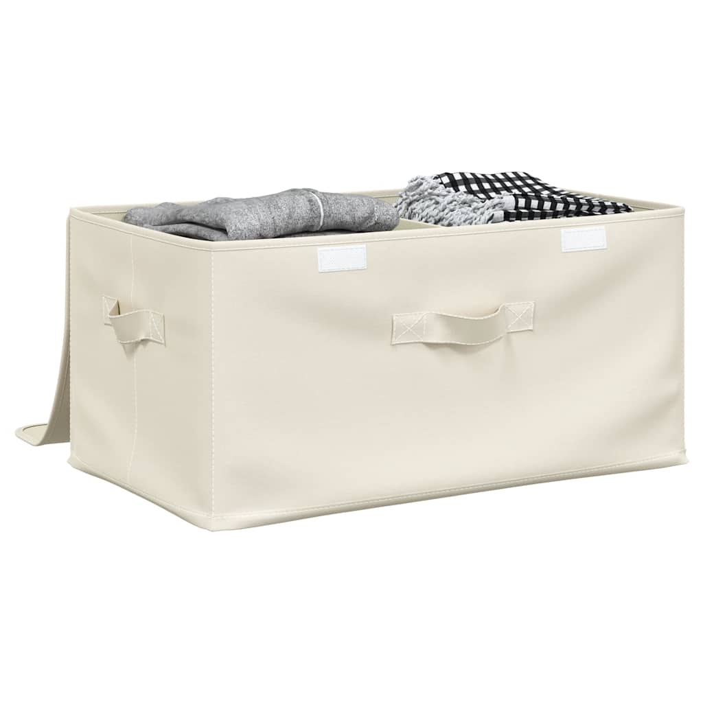 VIDAXL -Speicherboxen 2 PCs 43x34x23 cm Fabric Crème -Colored