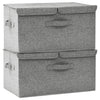 VIDAXL -Speicherboxen 2 PCs 50x30x25 cm Stoff grau