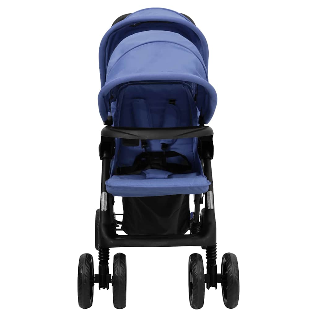 Vidaxl Twin Childem Tandem Steel Navy Blau
