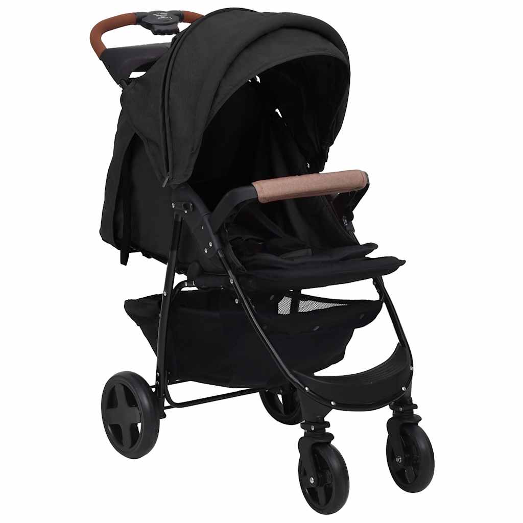 Vidaxl Pram 2-in-1-Stahl-Anthrazitfarben