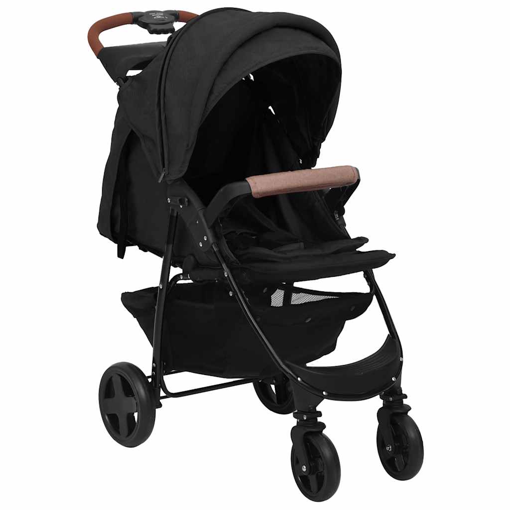 Vidaxl Pram 3-in-1-Stahl-Anthrazitfarbe