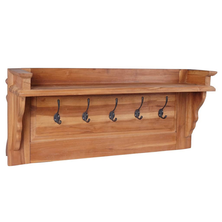 VIDAXL -Wandbezugsregal 80x16.5x35 cm Festes Teakholzholz