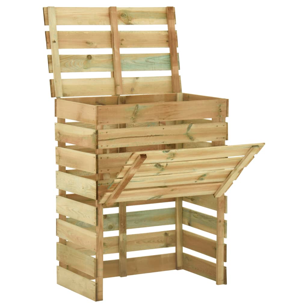 Vidaxl Gartenkompostbehälter 2 ST 80x50x100 cm imprägniertes Kiefernholz