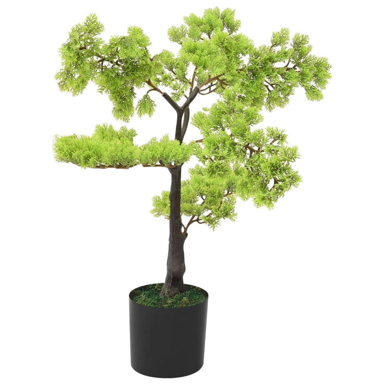 VIDAXL Künstliche Pflanze mit Topf Cipres Bonsai 60 cm Grün