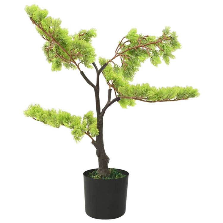 VIDAXL Künstliche Pflanze mit Topf Cipres Bonsai 60 cm Grün