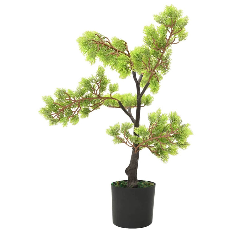 VIDAXL Künstliche Pflanze mit Topf Cipres Bonsai 60 cm Grün
