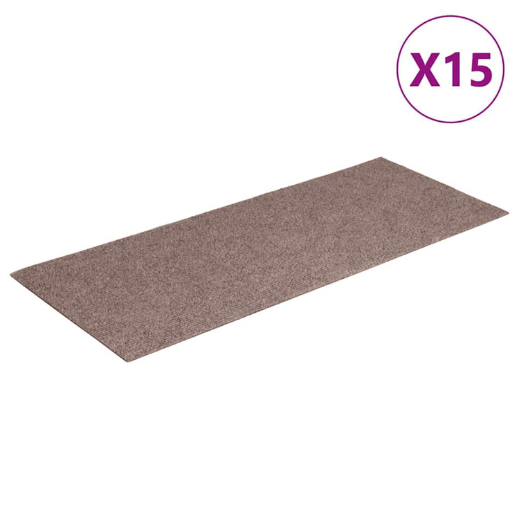 VIDAXL 15 ST -Pedalmatten Selbstadhäsiv rechteckige 60x25 cm hellbraun