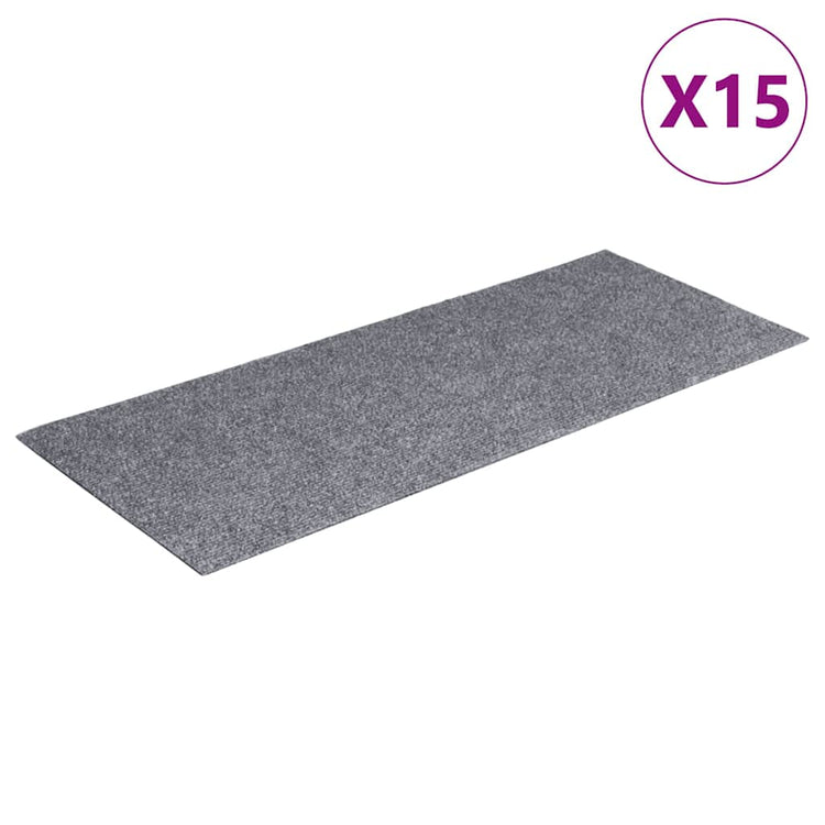 VIDAXL 15 ST -Pedalmatten Selbstadhäsiv rechteckige 60x25 cm hellgrau