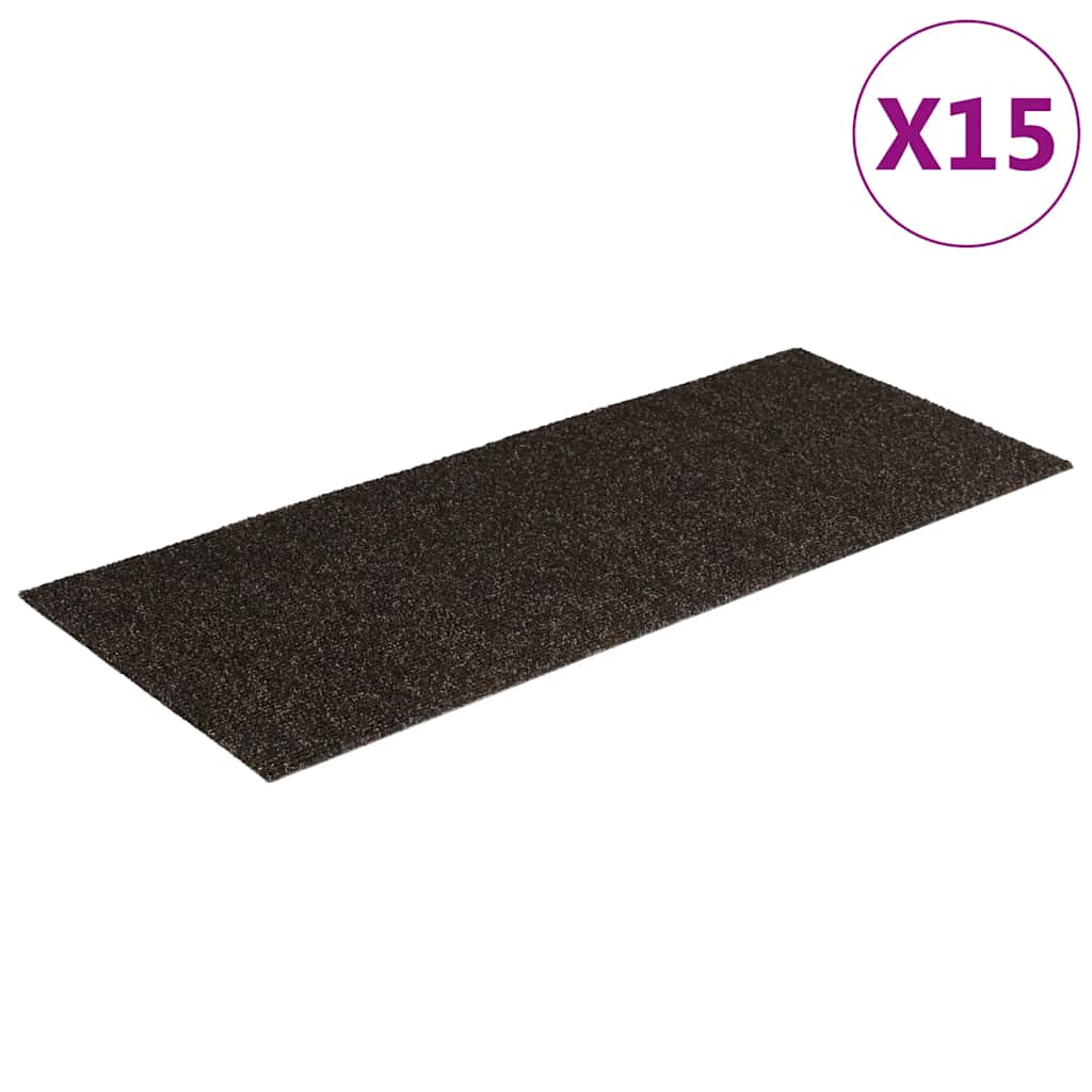 VIDAXL 15 ST Pedalmatten Selbstadhäsiv rechteckige 60x25 cm dunkelbraun