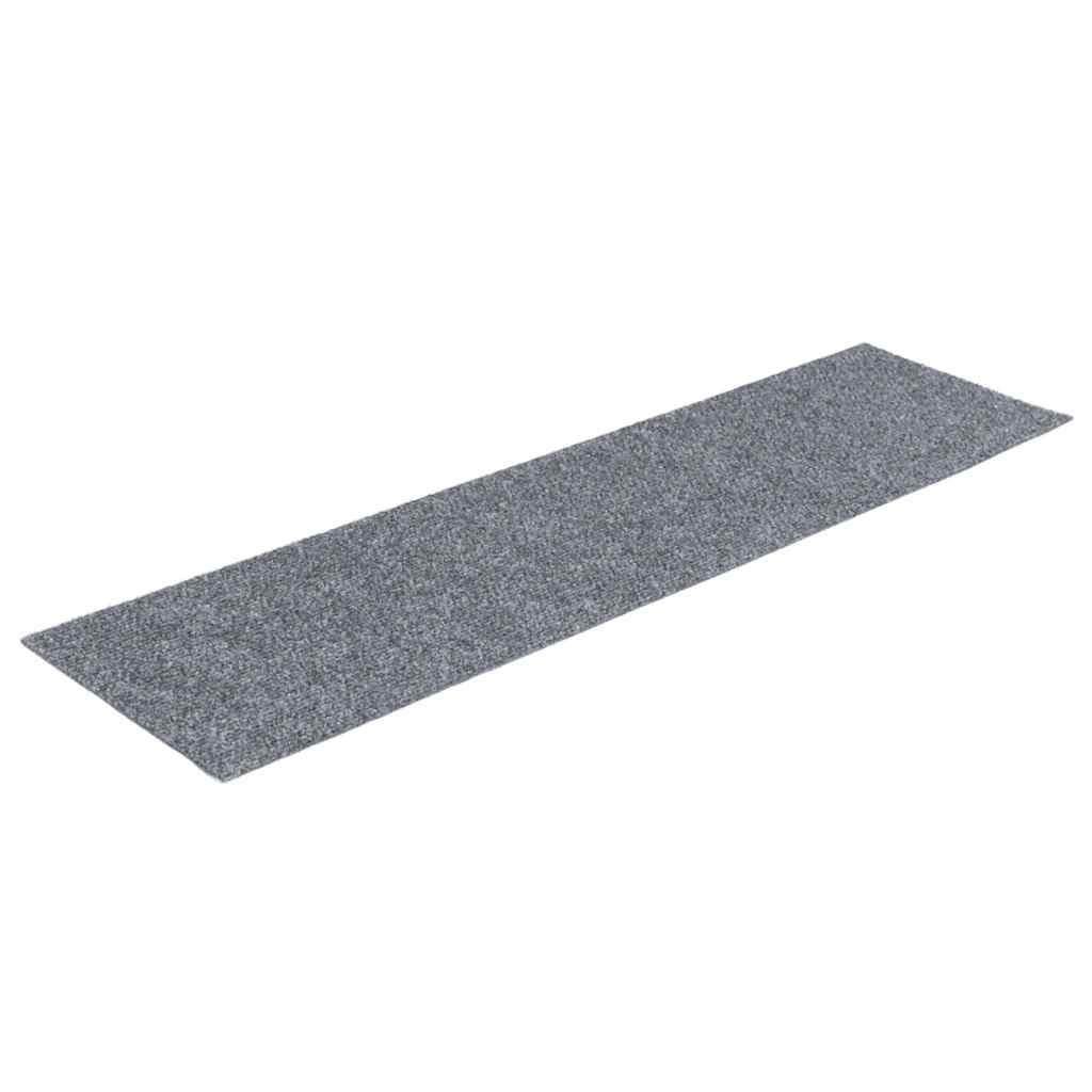 VIDAXL 15 ST -Pedalmatten Selbstadhäsiv rechteckig 76x20 cm hellgrau