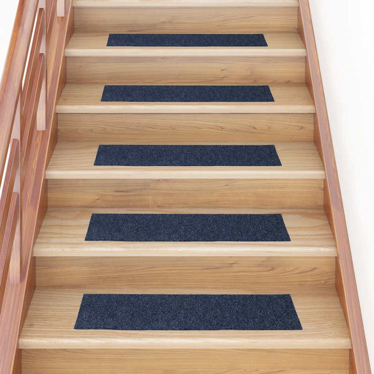 VIDAXL 15 ST -Pedalmatten Selbstadhäsiv rechteckig 76x20 cm graublau