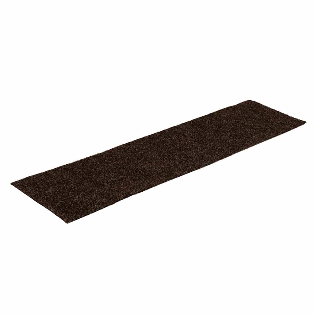 VIDAXL 15 ST -Pedalmatten Selbstadhäsiv rechteckig 76x20 cm Braun