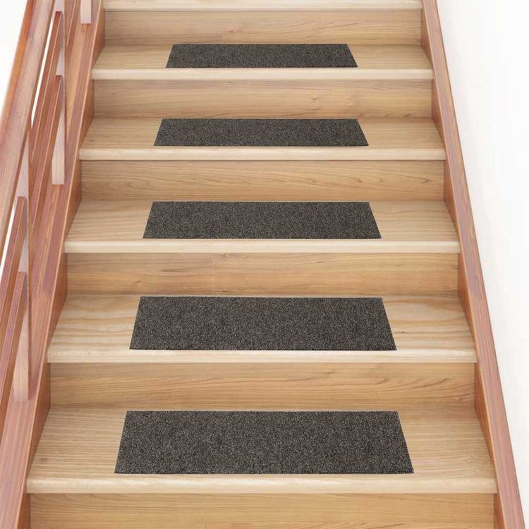 Vidaxl -Treppenmatten Selbstadhäsiv 15 St. rechteckig 76 x 20 cm Anthrazit