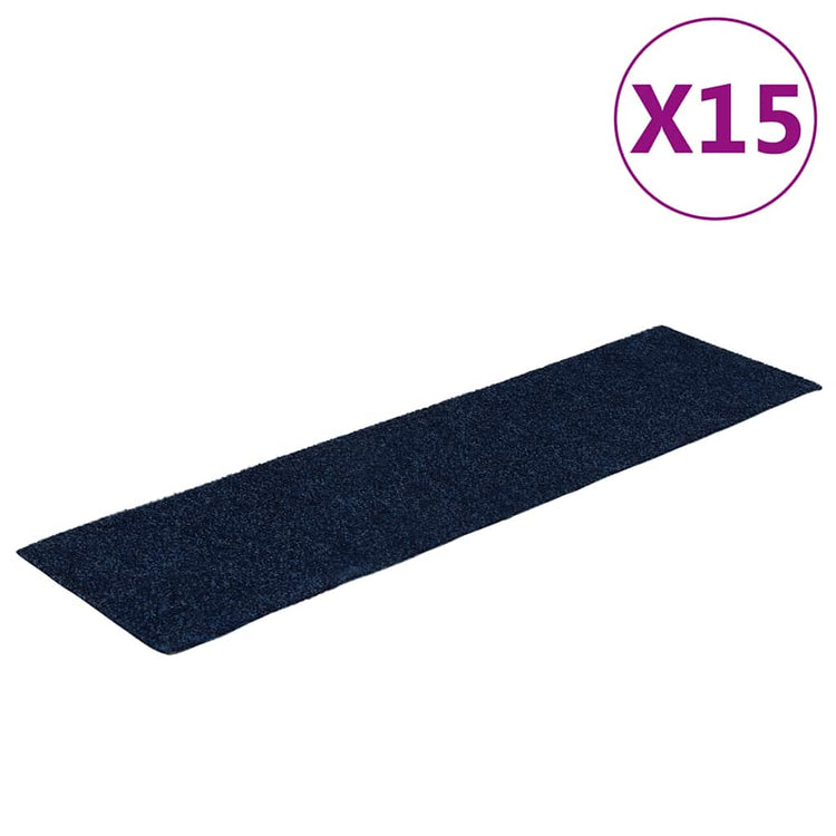 VIDAXL 15 ST -Pedalmatten Selbstadhäsiv rechteckig 76x20 cm blau