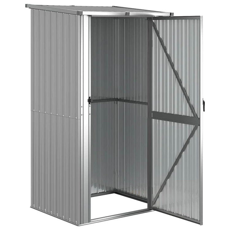 Vidaxl Garden Shed 118.5x97x209.5 cm verzinkter Stahl grau