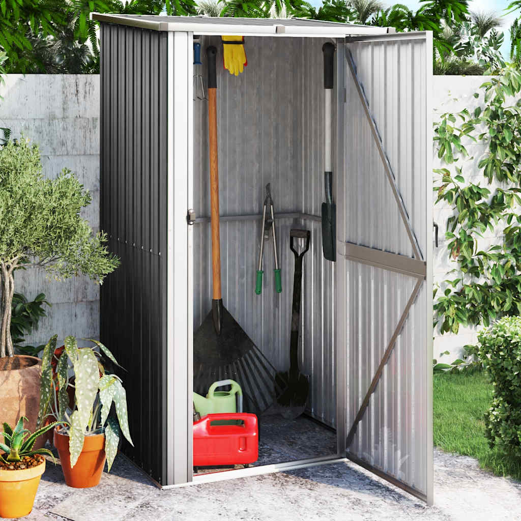 Vidaxl Garden Shed 118.5x97x209.5 cm verzinkter Stahl -Anthrazit